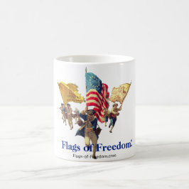 Patriotic "3 Flags of Freedom" Coffee Mug Koffiemok