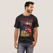 Patriotic 4th Of July American fishing Independenc T-shirt (Voorkant volledig)