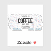  Patriotic 4th of July Custom Name Sticker (Vel)