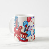Patriotic 4th of July Mug USA Independence Day Koffiemok (Voorkant links)