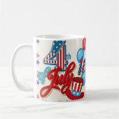 Patriotic 4th of July Mug USA Independence Day Koffiemok (Links)
