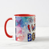 Patriotic 4th of July Mug USA Independence Day Mok (Links)
