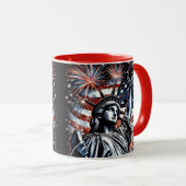 Patriotic 4th of July Mug USA Independence Day Mok (Voorkant rechts)