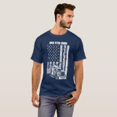 Patriotic 4th of July Tractor Trailer & US Flag T-shirt (Voorkant volledig)