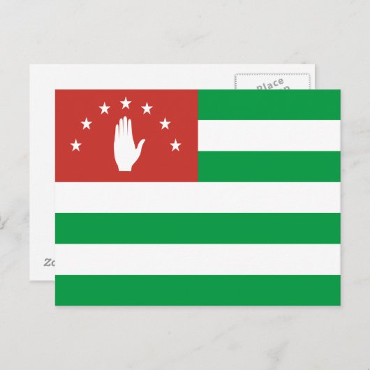Patriotic Abchazia Flag Briefkaart (Voorkant / Achterkant)