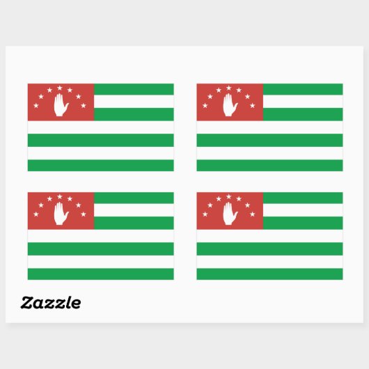 Patriotic Abchazia Flag Rechthoekige Sticker (Vel)