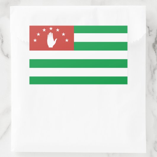 Patriotic Abchazia Flag Rechthoekige Sticker (Tas)
