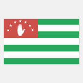 Patriotic Abchazia Flag Rechthoekige Sticker (Voorkant)