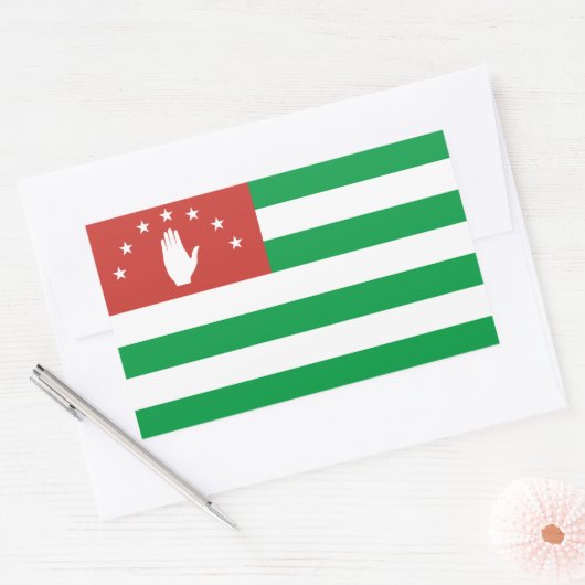 Patriotic Abchazia Flag Rechthoekige Sticker (Envelop)
