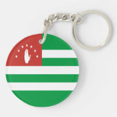 Patriotic Abchazia Flag Sleutelhanger (Achterkant)