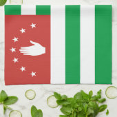 Patriotic Abchazia Flag Theedoek (Gevouwen)