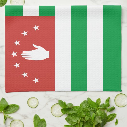 Patriotic Abchazia Flag Theedoek (Gevouwen)