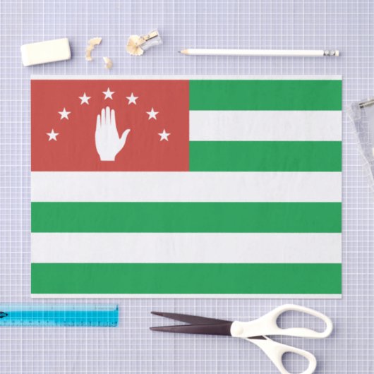 Patriotic Abchazia Flag Tissuepapier (Craft)