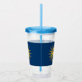 Patriotic Acrylic Tumbler with flag of Macedonia Acryl Drinkbeker (Rechts)