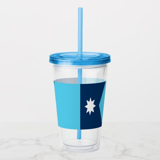 Patriotic Acrylic Tumbler with flag of Minnesota Acryl Drinkbeker (Rechts)