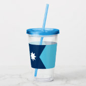 Patriotic Acrylic Tumbler with flag of Minnesota Acryl Drinkbeker (Achterkant)