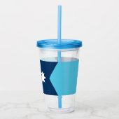 Patriotic Acrylic Tumbler with flag of Minnesota Acryl Drinkbeker (Voorkant)