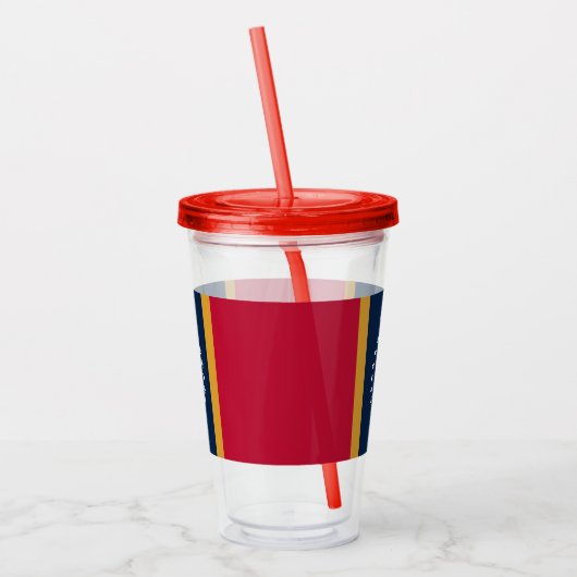 Patriotic Acrylic Tumbler with flag of Mississippi Acryl Drinkbeker (Links)
