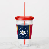 Patriotic Acrylic Tumbler with flag of Mississippi Acryl Drinkbeker (Voorkant)