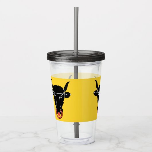 Patriotic Acrylic Tumbler with flag of Uri, Swiss Acryl Drinkbeker (Voorkant)