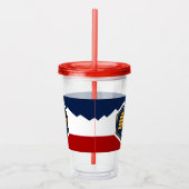 Patriotic Acrylic Tumbler with flag of Utah, USA Acryl Drinkbeker (Rechts)