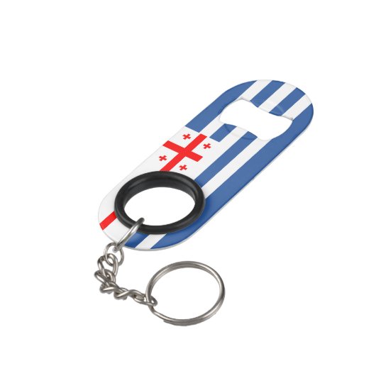 Patriotic Adjara Flag Mini Flessenopener (Achterkant Gekanteld)