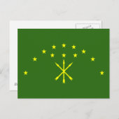 Patriotic Adygea Flag Briefkaart (Voorkant / Achterkant)