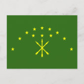 Patriotic Adygea Flag Briefkaart (Voorkant)