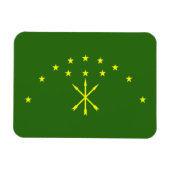 Patriotic Adygea Flag Magneet (Horizontaal)