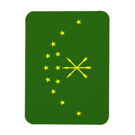 Patriotic Adygea Flag Magneet (Verticaal)
