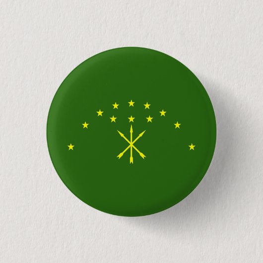 Patriotic Adygea Flag Ronde Button 3,2 Cm (Voorkant)