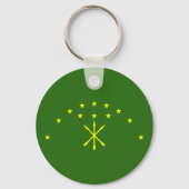 Patriotic Adygea Flag Sleutelhanger (Voorkant)