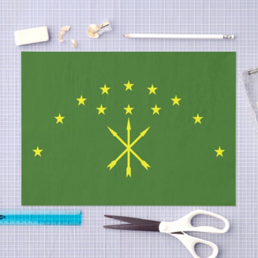 Patriotic Adygea Flag Tissuepapier (Craft)