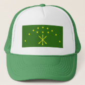 Patriotic Adygea Flag Trucker Pet (Voorkant)