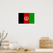 Patriotic Afghanistan Flag Poster (Keuken)