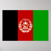 Patriotic Afghanistan Flag Poster (Voorkant)