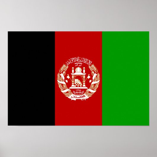 Patriotic Afghanistan Flag Poster (Voorkant)