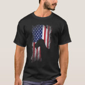 Patriotic Airedale Terrier American Flag Cool Dog T-shirt (Voorkant)