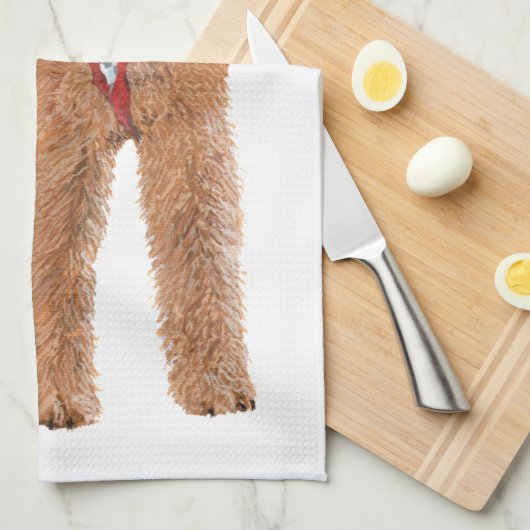 Patriotic Airedale Terrier Theedoek (Quarter Fold)