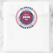 Patriotic Alabama Circle Design Sticker (Tas)