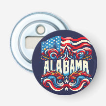 Patriotic Alabama decoratieve flesopener