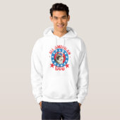 Patriotic Alaskan Malemute Hoodie (Voorkant volledig)