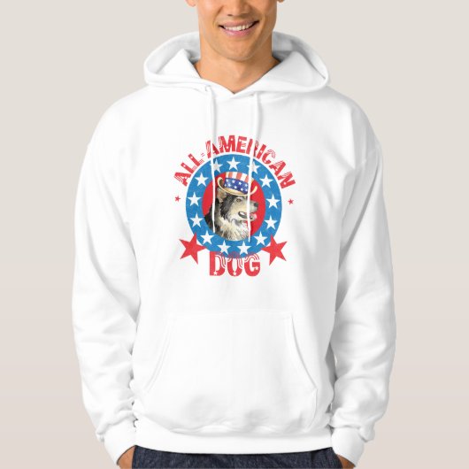 Patriotic Alaskan Malemute Hoodie (Voorkant)