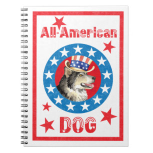 Patriotic Alaskan Malemute Notitieboek