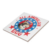 Patriotic Alaskan Malemute Tegeltje (Zijkant)
