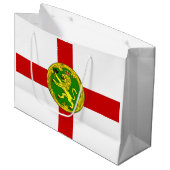Patriotic Alderney Flag Groot Cadeauzakje (Voorkant Gekanteld)