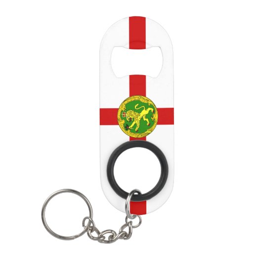 Patriotic Alderney Flag Mini Flessenopener (Voorkant)