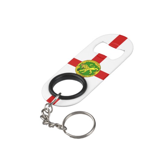 Patriotic Alderney Flag Mini Flessenopener (Achterkant Gekanteld)