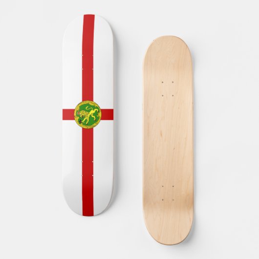 Patriotic Alderney Flag Persoonlijk Skateboard (Voorkant)