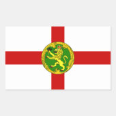 Patriotic Alderney Flag Rechthoekige Sticker (Voorkant)